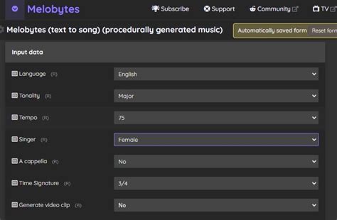 lyrics audio:1000000032|Melobytes (text to song) (procedurally generated music).